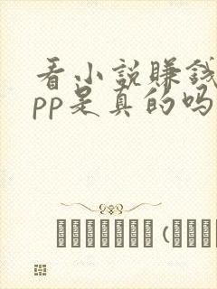 看小说赚钱的app是真的吗