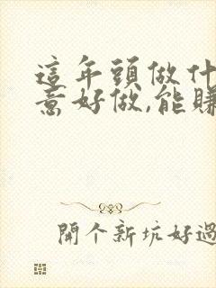 这年头做什么生意好做,能赚钱