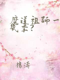 魔道祖师一共有几季?