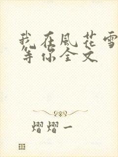我在风花雪月里等你全文