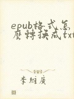 epub格式怎么转换成txt