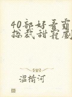 40部好看霸道总裁甜宠剧