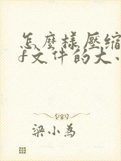 怎么样压缩pdf文件的大小