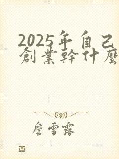 2025年自己创业干什么行业最赚钱