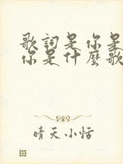 歌词是你是你是你是什么歌