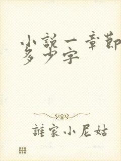 小说一章节大概多少字