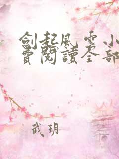 剑起风云小说免费阅读全部