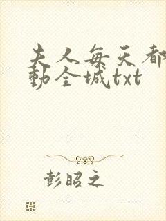 夫人每天都在轰动全城txt
