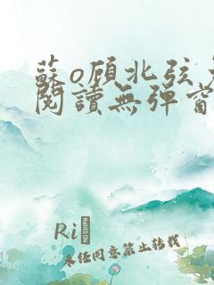 苏o顾北弦免费阅读无弹窗