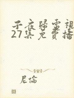 子夜归电视剧第27集免费播放