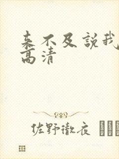 来不及说我爱你高清