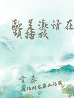 欧美激情在线视频播放