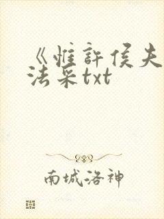 《惟许侯夫人》法采txt