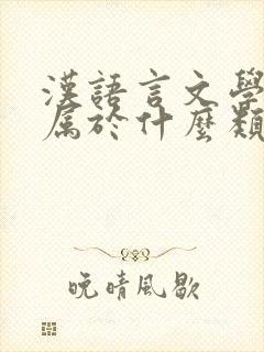 汉语言文学专业属于什么类