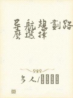 导航规划路线怎么选择