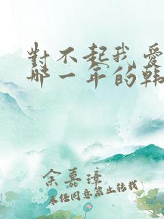 对不起我爱你是哪一年的韩剧