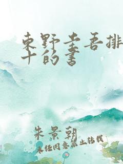 东野圭吾排名前十的书