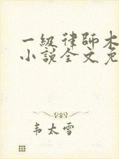 一级律师木苏里小说全文免费阅读免费