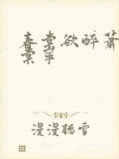 春棠欲醉萧厌宋棠宁