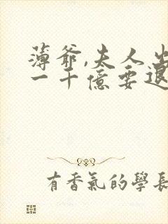 薄爷,夫人出价一千亿要退婚全文阅读免费