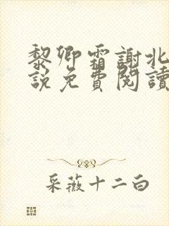 黎卿霜谢北渊小说免费阅读最新章节