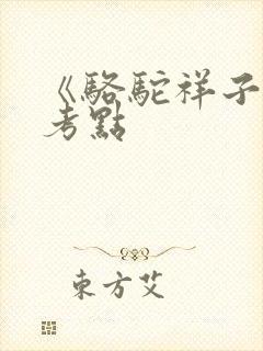 《骆驼祥子》必考点