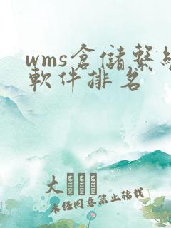 wms仓储系统软件排名
