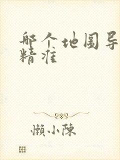 哪个地图导航更精准