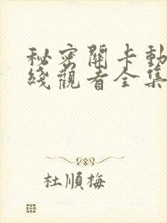 秘密关卡动漫在线观看全集免费播放