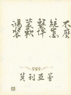 鸿蒙系统不让安装软件怎么办