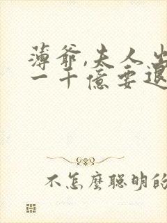 薄爷,夫人出价一千亿要退婚有声