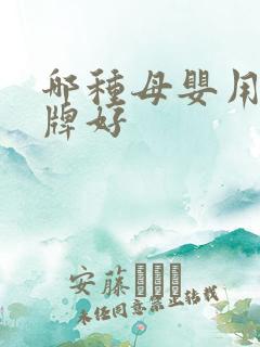 哪种母婴用品品牌好