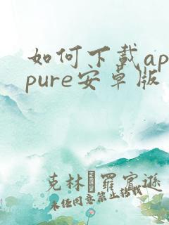 如何下载apkpure安卓版