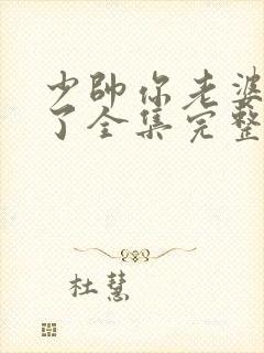 少帅你老婆又跑了全集完整版