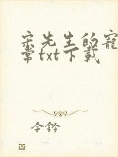 宋先生的宠妻日常txt下载