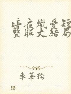 暗夜炽爱短剧完整版大结局