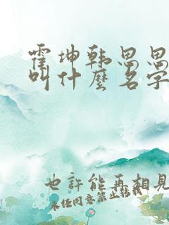 霍坤韩思思小说叫什么名字