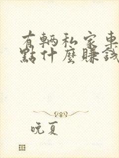 有辆私家车能做点什么赚钱