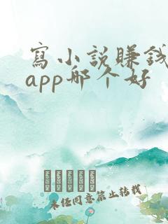 写小说赚钱软件app哪个好