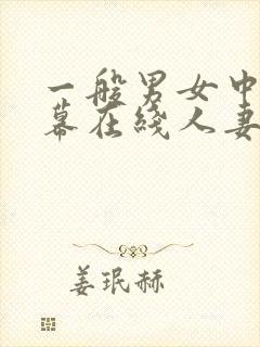 一般男女中文字幕在线人妻av