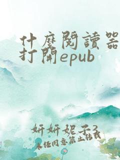 什么阅读器可以打开epub