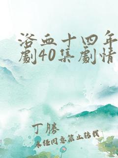 浴血十四年电视剧40集剧情