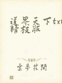 道界天下txt精校版