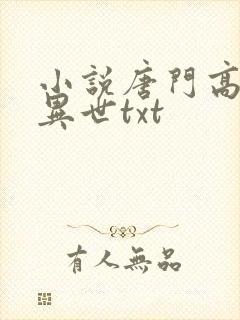 小说唐门高手在异世txt