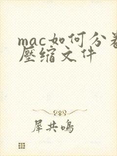 mac如何分卷压缩文件