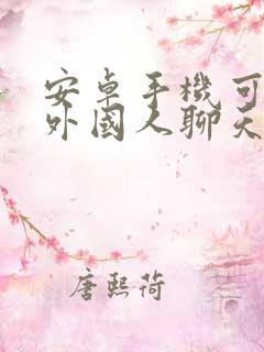 安卓手机可以和外国人聊天的软件