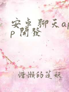 安卓 聊天app 开发