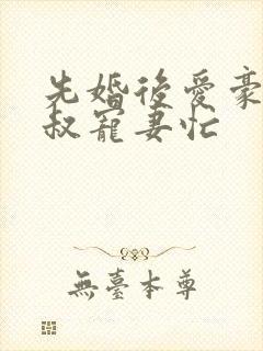 先婚后爱豪门大叔宠妻忙