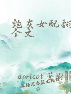 炮灰女配翻身记全文