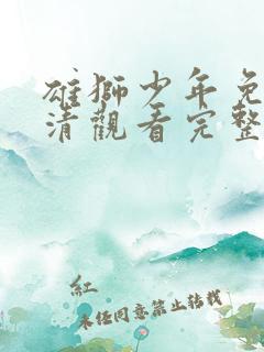 雄狮少年免费高清观看完整版